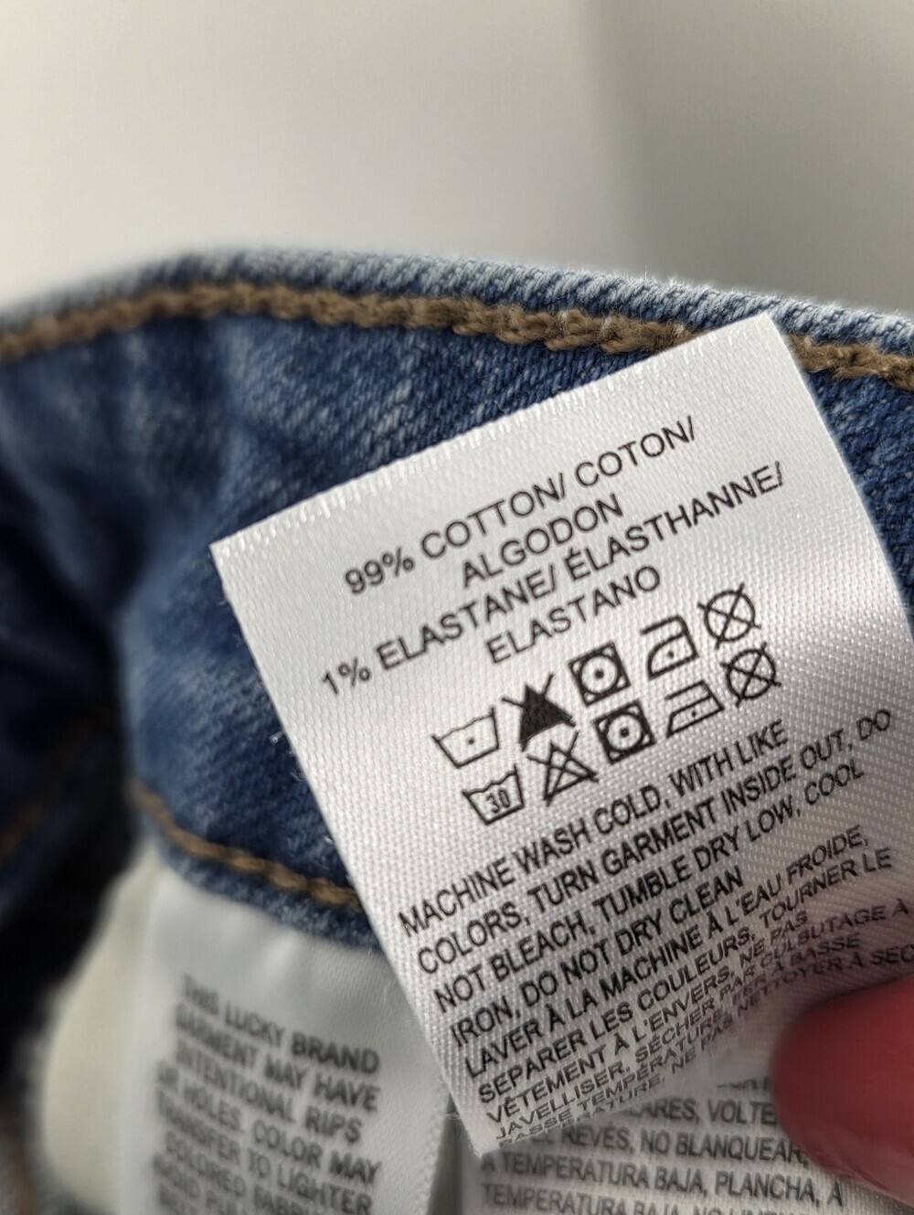 Lucky Brand The Roll Up Distressed Shorts Women's 8/29 Blue Stretch - Picture 9 of 13